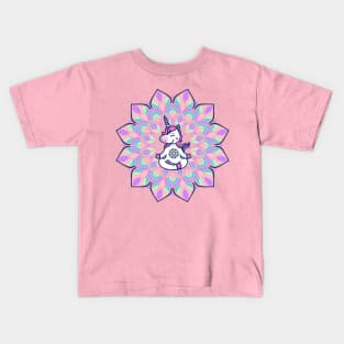 unicorn yoga in mandala Kids T-Shirt